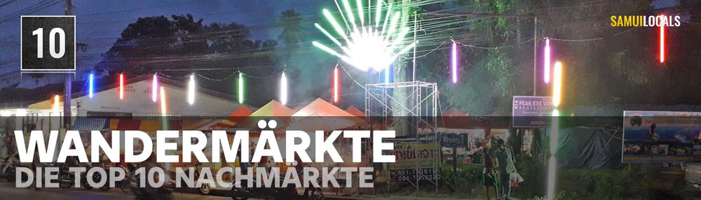 Kleiner wandernder Nachtmarkt (Talat Nat) auf Koh Samui