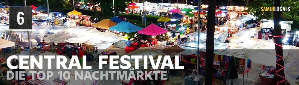 Streetfood-Stände vor dem Einkaufszentrum Central Festival auf Koh Samui