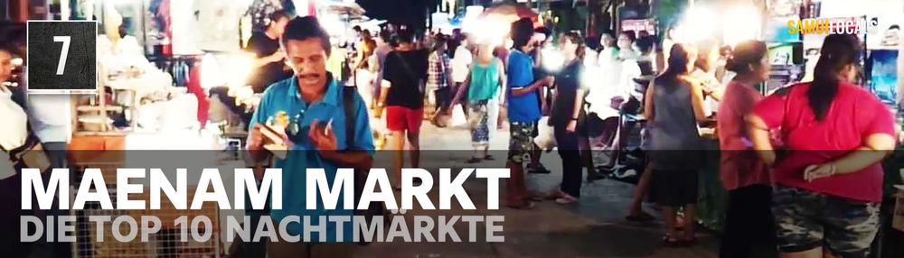Marktstände in Maenams Chinatown auf Koh Samui