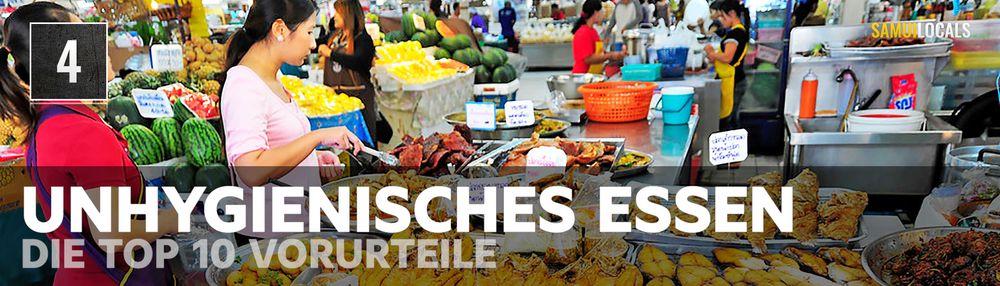 Garküche mit frisch zubereitetem Thai-Essen