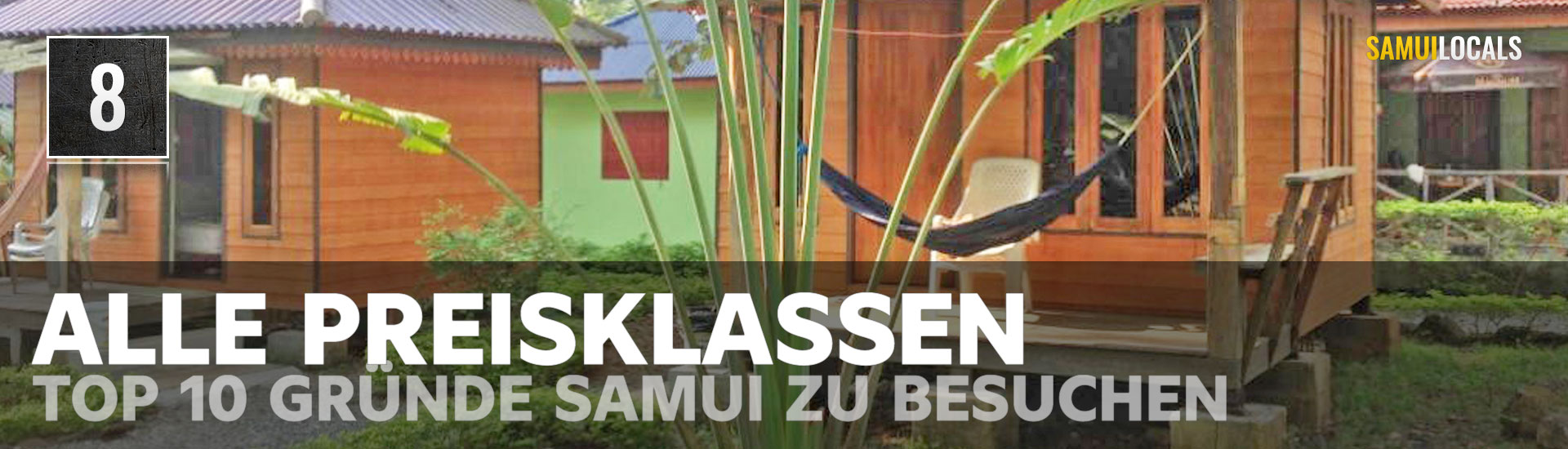 Einfache Bungalows und luxuriöse Villen nebeneinander auf Koh Samui