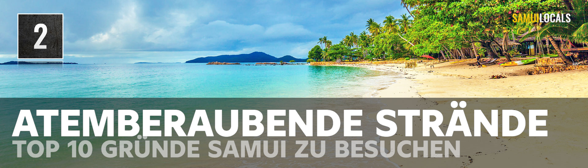 Türkisblaues Wasser und weißer Sandstrand auf Koh Samui