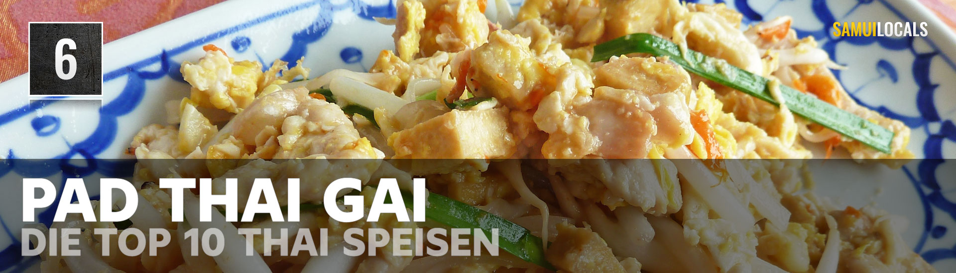 Pad Thai, gebratene Reisnudeln mit Ei und Erdnüssen