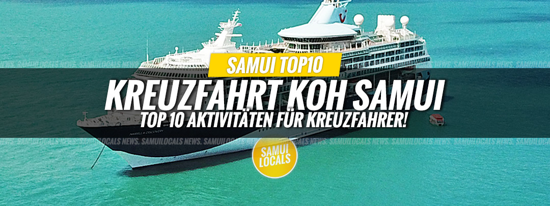 Kreuzfahrtpassagiere planen ihren Ausflug auf Koh Samui