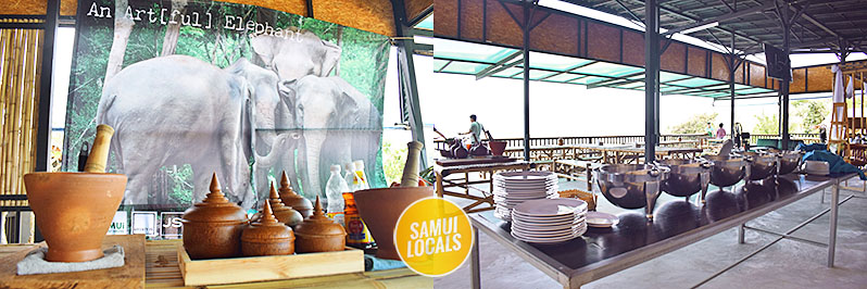 Aussichtspunkt in einem Elefantencamp auf Koh Samui