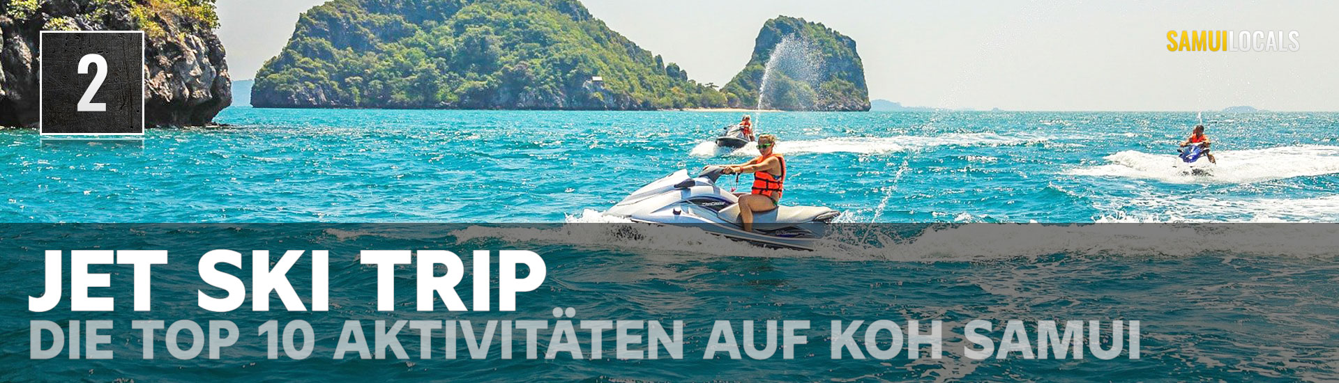 Jetski-Fahrer vor der Küste von Koh Samui
