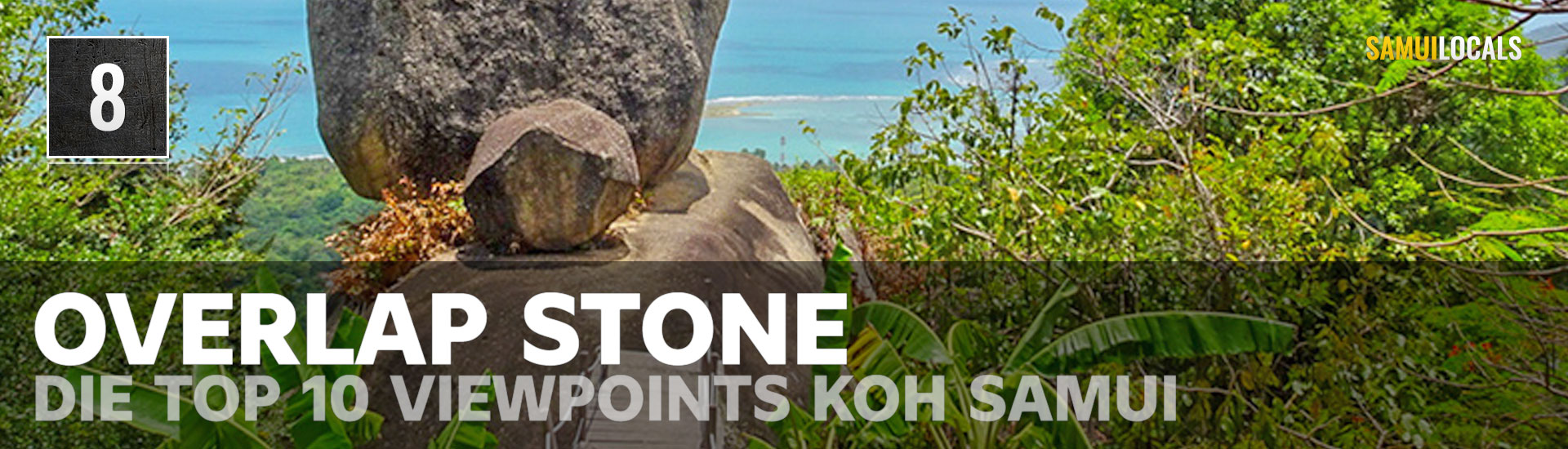 Der freistehende Overlap Stone in den Hügeln oberhalb von Lamai, Koh Samui